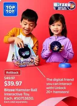 Walmart Bitzee Hamster Ball Interactive Toy offer
