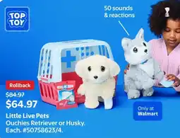 Walmart Little Live Pets Ouchies Retriever or Husky offer