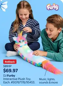 Walmart DJ Furby Interactive Plush Toy offer
