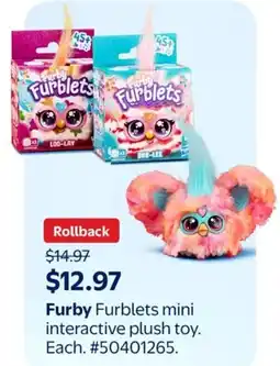 Walmart Furby Furblets mini interactive plush toy offer