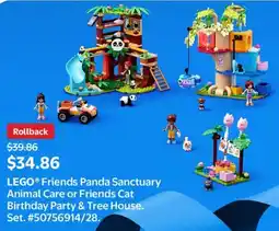 Walmart LEGO Friends Panda Sanctuary Animal Care or Friends Cat Birthday Party & Tree House offer