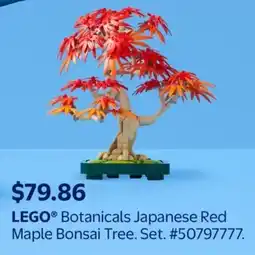 Walmart LEGO Botanicals Japanese Red Maple Bonsai Tree offer