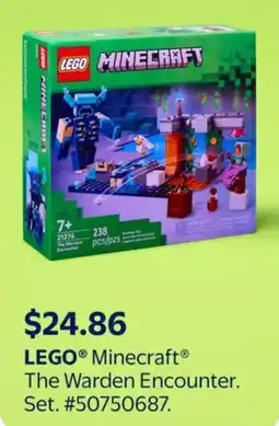 Walmart LEGO® Minecraft The Warden Encounter offer