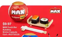 Walmart ZURU MAX Sushi Bar Building Bricks Capsule offer
