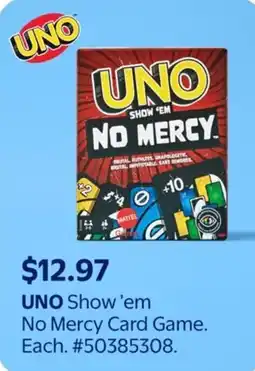 Walmart UNO Show'em No Mercy Card Game offer
