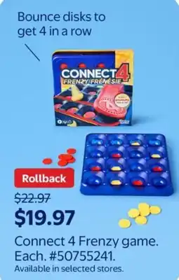 Walmart Connect 4 Frenzy game offer