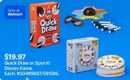 Walmart Quick Draw or Spot It! Disney Game offer