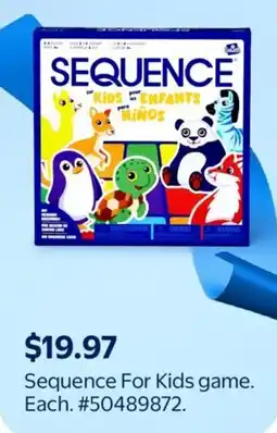 Walmart Sequence For Kids game offer