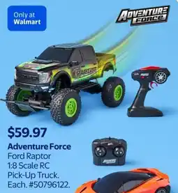Walmart Adventure Force Ford Raptor 1:8 Scale RC Pick-Up Truck offer