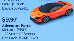Walmart Adventure Force McLaren 765LT 1:22 Scale RC Sports Car offer