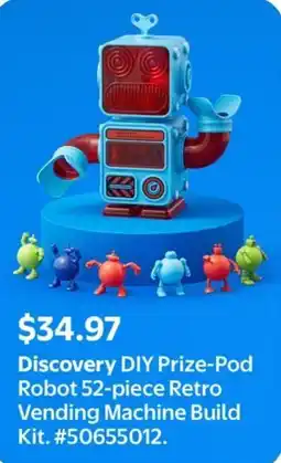 Walmart Discovery DIY Prize-Pod Robot Retro Vending Machine Build Kit offer