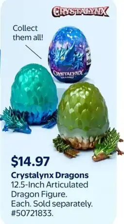 Walmart Crystalynx Dragons 12.5-Inch Articulated Dragon Figure offer