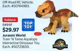 Walmart Jurassic World Train 'N Tame Aquilops Interactive Dinosaur Toy offer