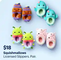 Walmart Squishmallows Licensed Slippers offer