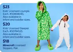 Walmart Kids' Licensed Loungie offer