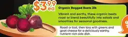 Healthy Planet Organic Bagged Beets offer