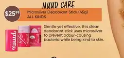 Healthy Planet NUUD CARE Microsilver Deodorant Stick (45g) ALL KINDS offer