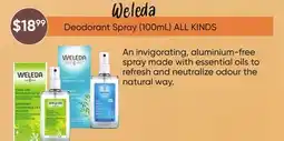 Healthy Planet Weleda Deodorant Spray (100mL) ALL KINDS offer