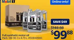 Walmart Full synthetic motor oil offer