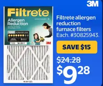 Walmart 3M Filtrete allergen reduction furnace filters offer