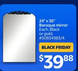 Walmart 24 x 36 Baroque mirror offer