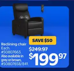 Walmart Reclining chair offer