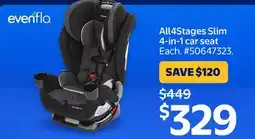 Walmart All4Stages Slim 4-in-1 car seat offer