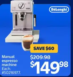 Walmart Manual espresso machine offer