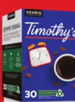 Walmart Timothy's K-Cup coffee 30s offer