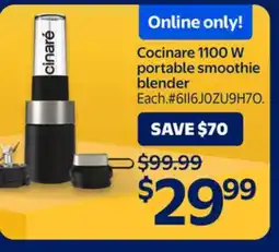 Walmart Cocinare 1100 W portable smoothie blender offer