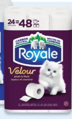Walmart Royale 2-ply bathroom tissue 24=48 rolls offer