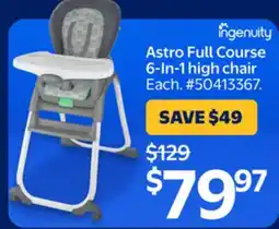 Walmart Astro Full Course 6-In-1 high chair offer