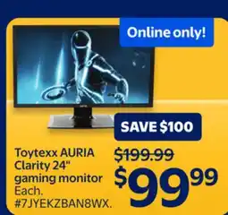 Walmart Toytexx AURIA Clarity 24 gaming monitor offer