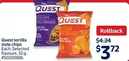Walmart Quest tortilla style chips offer
