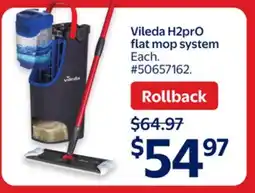 Walmart Vileda H2pro flat mop system offer