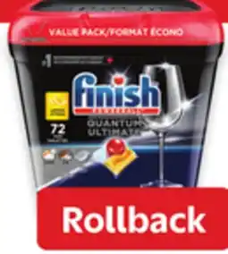 Walmart Finish Quantum Dishwasher Tabs 60 s - 72 s offer