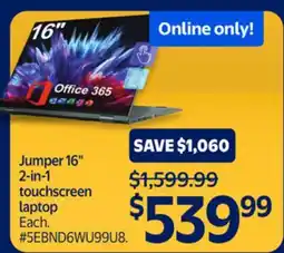 Walmart Jumper 16 2-in1 touchscreen laptop offer