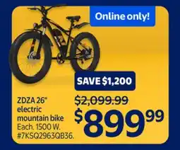 Walmart ZDZA 26 electric mountain bike offer