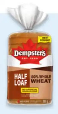 Walmart Dempster's whole wheat half loaf offer
