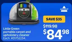 Walmart Little Green portable carpet and upholstery cleaner offer