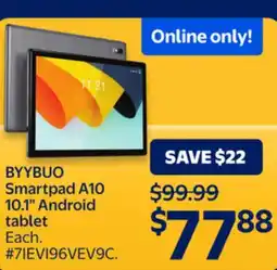 Walmart BYYBUO Smartpad A10 10.1 Android tablet offer