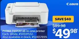 Walmart Canon PIXMA TS3720 all-in-one printer offer