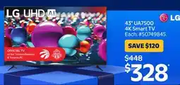 Walmart LG 43 UA7500 4K Smart TV offer