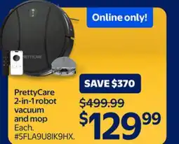 Walmart PrettyCare 2-in-1 robot vacuum and mop offer