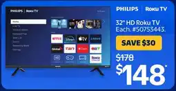 Walmart Philips 32 HD Roku TV offer