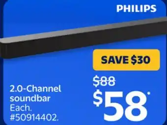 Walmart 2.0-Channel Sound bar offer