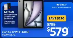 Walmart iPad Air 11 Wi-Fi 128 GB offer