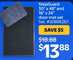 Walmart StepGuard 30 x 48 and 16 x 24 door mat set offer