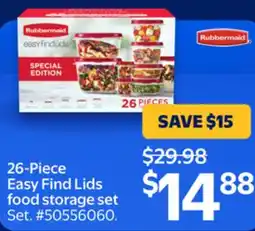 Walmart 26-Piece Easy Find Lids Food Storage Set offer