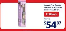 Walmart Conair Curl Secret Ceramic Auto Curler offer